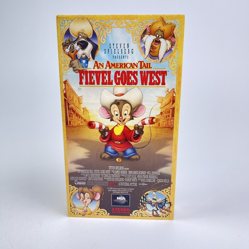 An American Tail Fievel Goes West VHS‎ Tape 1992 Universal Studios Spielberg